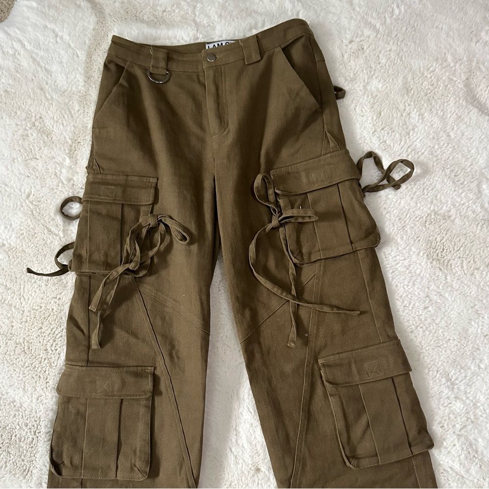 I.AM.GIA I am Gia baggy arm green cargo pants with Bow detail - Picture 15 of 16